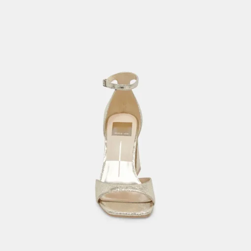 JANEY HEELS PLATINUM DISTRESSED LEATHER