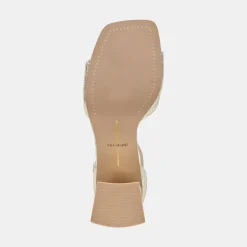 JANEY HEELS PLATINUM DISTRESSED LEATHER