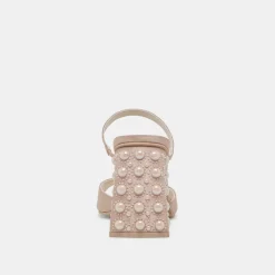 JEMMY PEARL HEELS CHAMPAGNE SILK