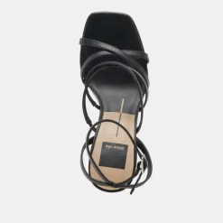 JENKO HEELS BLACK LEATHER