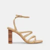 JENKO HEELS LT NATURAL RAFFIA