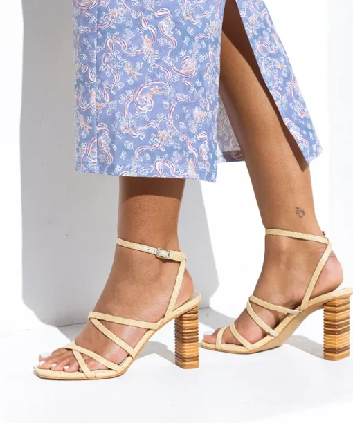 JENKO HEELS LT NATURAL RAFFIA