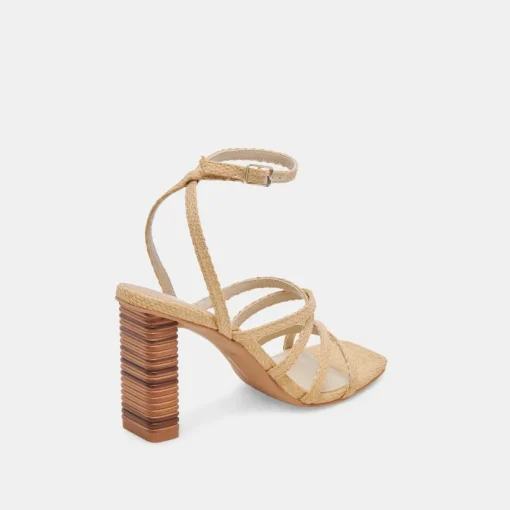 JENKO HEELS LT NATURAL RAFFIA