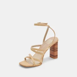 JENKO HEELS LT NATURAL RAFFIA