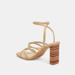 JENKO HEELS LT NATURAL RAFFIA