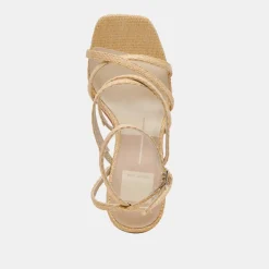 JENKO HEELS LT NATURAL RAFFIA