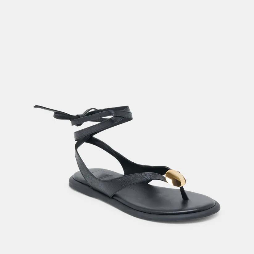 JUDY SANDALS BLACK LEATHER