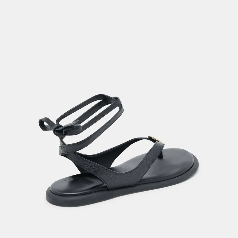 JUDY SANDALS BLACK LEATHER