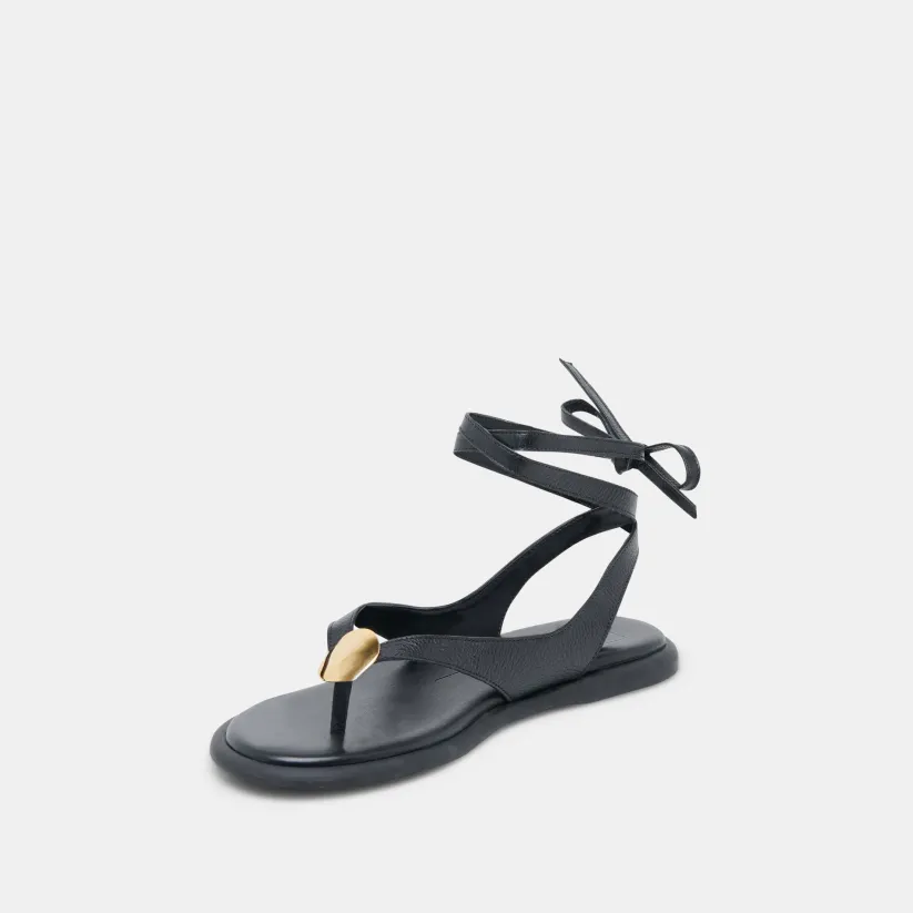 JUDY SANDALS BLACK LEATHER
