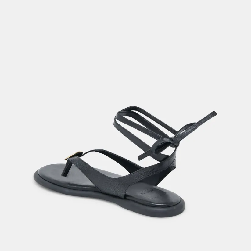 JUDY SANDALS BLACK LEATHER