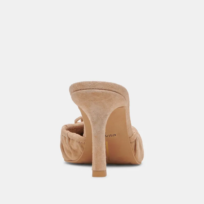 KAIRI HEELS CAMEL SUEDE