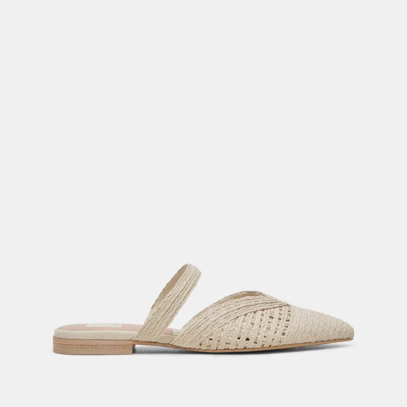 KALINE FLATS IVORY RAFFIA