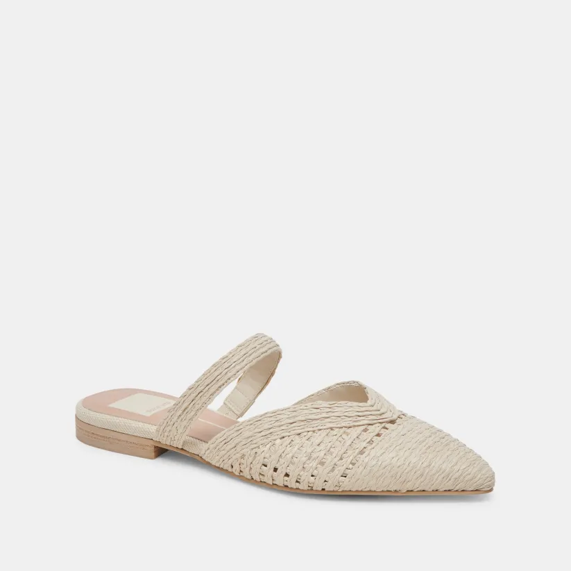 KALINE FLATS IVORY RAFFIA