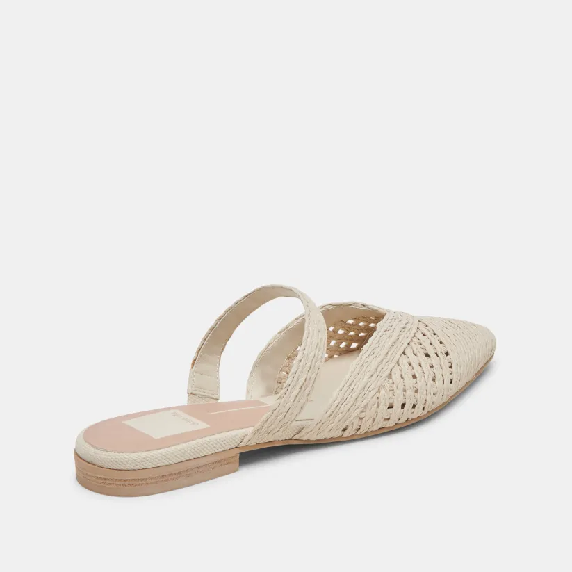KALINE FLATS IVORY RAFFIA