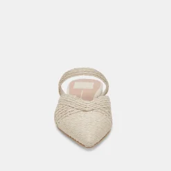 KALINE FLATS IVORY RAFFIA
