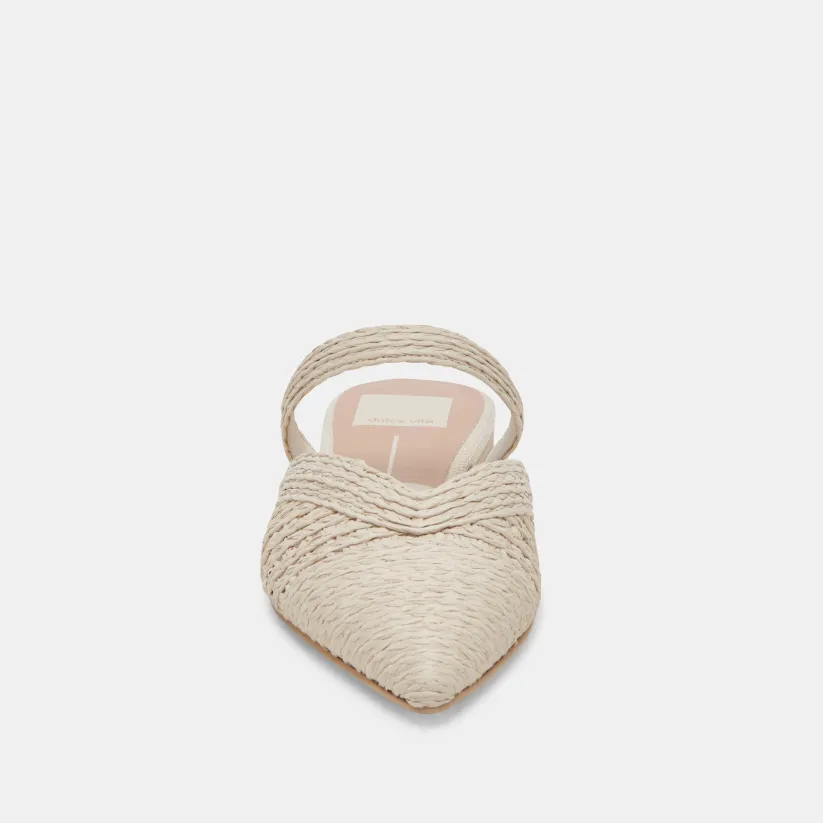 KALINE FLATS IVORY RAFFIA