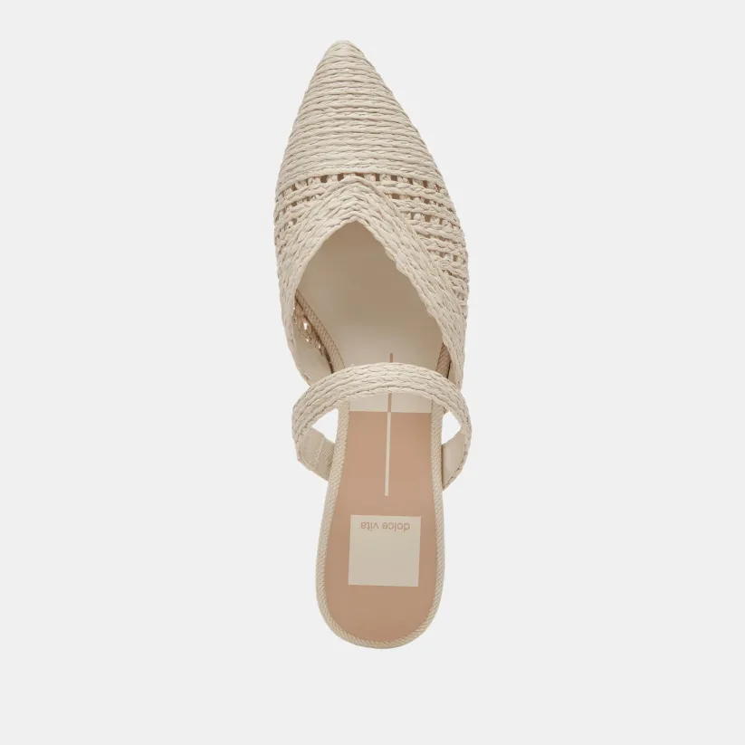 KALINE FLATS IVORY RAFFIA