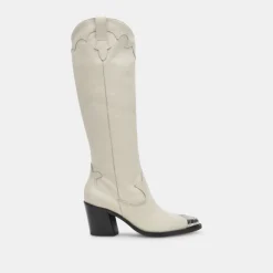 KAMRYN BOOTS OFF WHITE LEATHER
