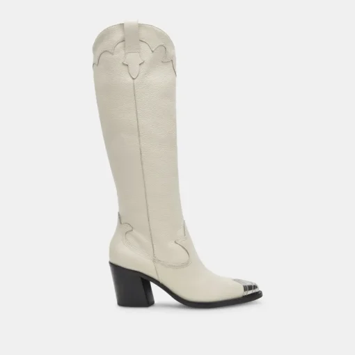 KAMRYN BOOTS OFF WHITE LEATHER