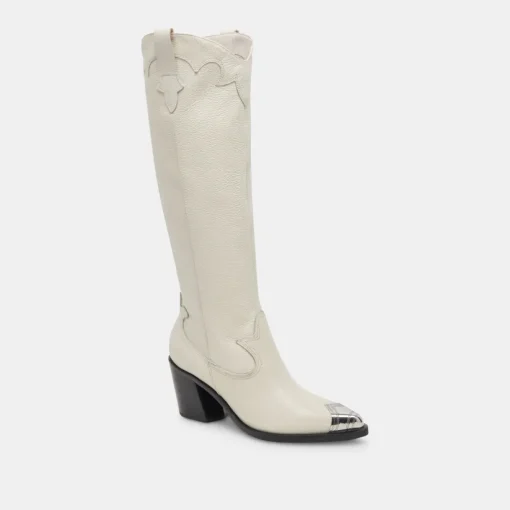 KAMRYN BOOTS OFF WHITE LEATHER