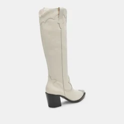 KAMRYN BOOTS OFF WHITE LEATHER