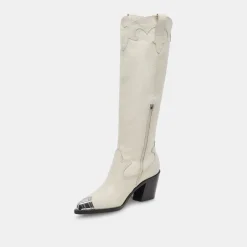 KAMRYN BOOTS OFF WHITE LEATHER