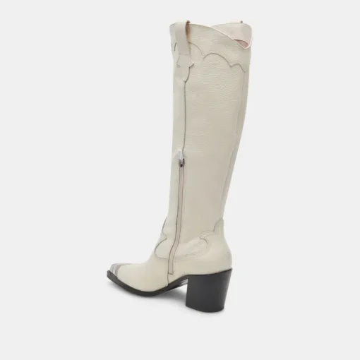 KAMRYN BOOTS OFF WHITE LEATHER