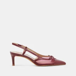 KANDI HEELS MAROON MESH