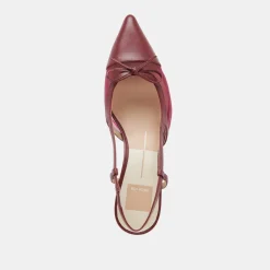 KANDI HEELS MAROON MESH