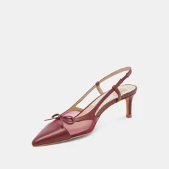 KANDI HEELS MAROON MESH