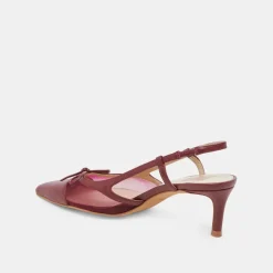 KANDI HEELS MAROON MESH