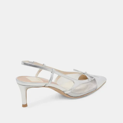 KANDI HEELS SILVER MESH