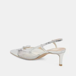 KANDI HEELS SILVER MESH