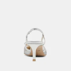 KANDI HEELS SILVER MESH