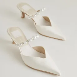 KANIKA PEARL MID HEELS VANILLA PEARLS