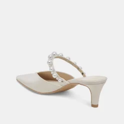 KANIKA PEARL MID HEELS VANILLA PEARLS