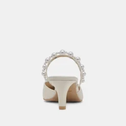 KANIKA PEARL MID HEELS VANILLA PEARLS