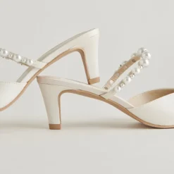 KANIKA PEARL MID HEELS VANILLA PEARLS