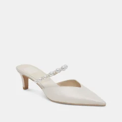KANIKA PEARL MID HEELS VANILLA PEARLS