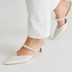 KANIKA PEARL MID HEELS VANILLA PEARLS