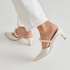 KANIKA PEARL MID HEELS VANILLA PEARLS