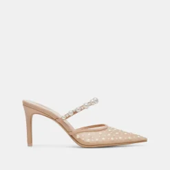 KATIK PEARL HEELS BLUSH MESH