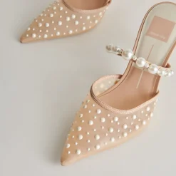 KATIK PEARL HEELS BLUSH MESH