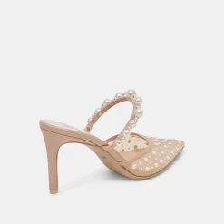 KATIK PEARL HEELS BLUSH MESH