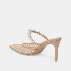 KATIK PEARL HEELS BLUSH MESH