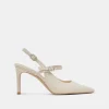 KELLEN HEELS IVORY LEATHER