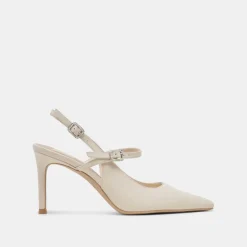 KELLEN HEELS IVORY LEATHER
