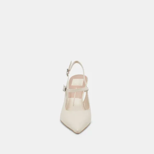 KELLEN HEELS IVORY LEATHER