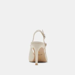 KELLEN HEELS IVORY LEATHER