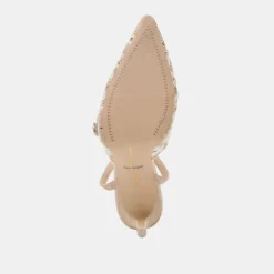 KENEDY HEELS TAUPE MULTI CROCHET